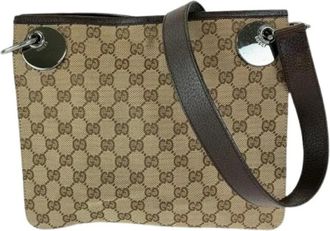 Gucci Pre-owned Cross Body Bags, female, Brown, Size: ONE SIZE Pre-owned Canvas Crossbody Bag