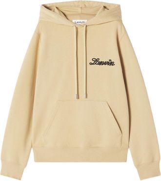 Lanvin Beige Relaxed-Fit Hoodie with Adjustable Drawstring