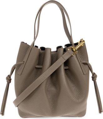 Yuzefi Tassen, Dames, Beige, ONE Size, Leer, Scallop Mini Tote