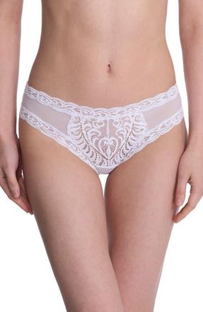 Natori Feathers Lace Hipster in White at Nordstrom, Size Medium