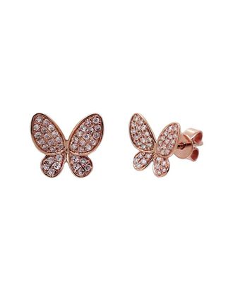 Sabrina Designs 14K Rose Gold 0.20 Ct. Tw. Diamond Butterfly Earrings