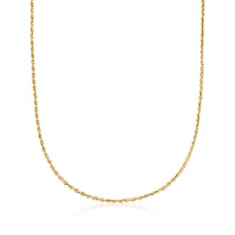 Ross-Simons 3.2mm 14kt Yellow Gold Rope-Chain Necklace
