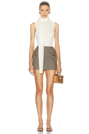 Staud Canal Scarf Top In Ivory