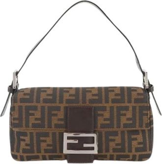 Fendi Pre-owned Shoulder Bags, female, Brown, Size: ONE SIZE Pre-owned Baguette bag