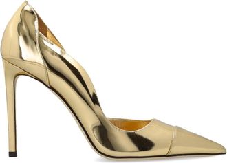 Jimmy Choo London Brigitte 100 Pumps - Dames - Pumps - Geel - 37 1/2 EU - Leer - Schoenen