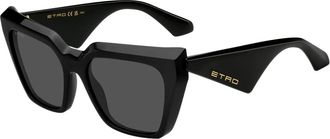 Etro Stijlvolle zonnebril met geometrisch ontwerp - Dames - Zonnebrillen - Zwart - 55 MM - Accessoires