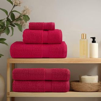 Berkfield Home Premium Sauna Towels SOLUND 10 pcs Red 80x200 cm 600 gsm