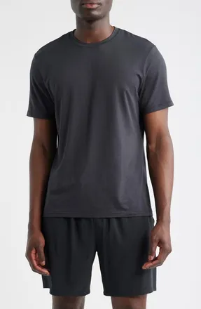 Zella Dynamic Stripe T-Shirt in Black Caviar Stripe at Nordstrom, Size Xx-Large