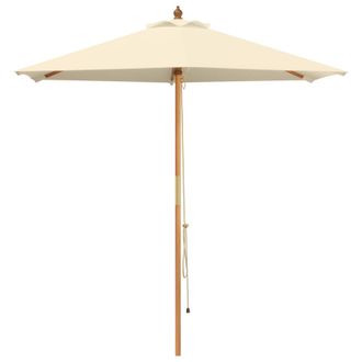 vidaXL Sombrilla De Jard&iacute;n &Oslash; 210 X 237 Cm Madera De Eucalipto Maciza Vidaxl