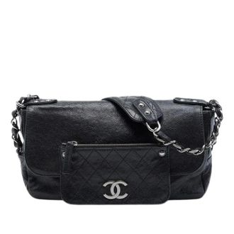 Chanel Pre-owned Vintage Schoudertas - Dames - Pre-owned - Zwart - Maat: ONE Size Leer