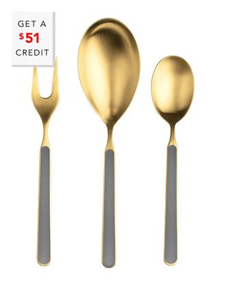 Mepra 3Pc Fantasia Ice Serving Set With $51 Credit