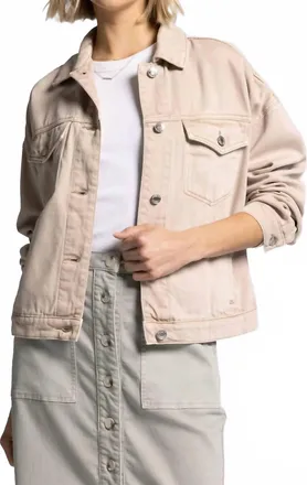 Thread & Supply Magnolia Relaxed Drop Shoulders Jacket In Washed Taupe