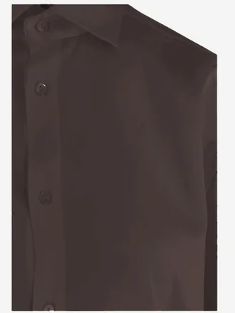 Her Shirt Womens Stretch Silk Shirt Ludovica Brown
