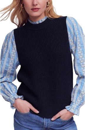 Boden Mixed Media Sweater in Navy at Nordstrom, Size X-Large