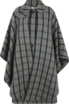 Chlo&eacute; Check Cape - Dames - Jassen - Veelkleurig - Maat: Xs/S Katoen