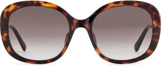 Fossil 56m Gradient Oval Sunglasses in Havana/Brown Sf at Nordstrom