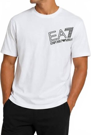 Emporio Armani Ea7 Zig Zag T-Shirt In White
