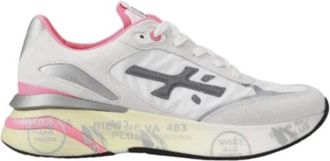 Premiata Sneakers, female, Multicolor, Size: 10 US Light Grey/Rose Sneakers Moerund 7467