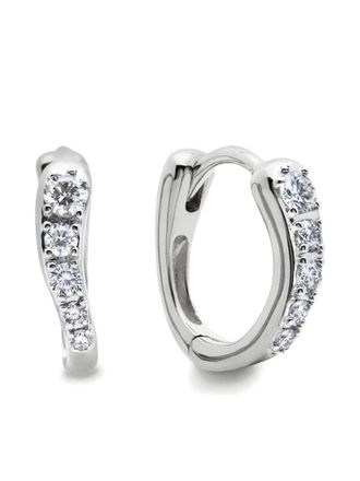 Monica Vinader diamond-embellishment earrings - women - Recycled 18kt Gold Vermeil/Lab Grown Diamond - One Size - Silver