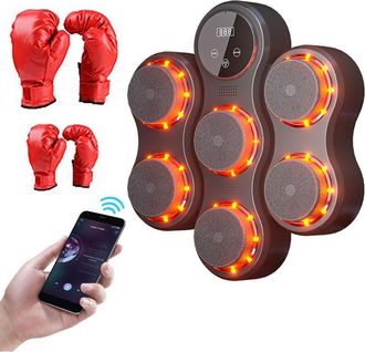 OEM M&aacute;quina De Boxeo Musical, M&aacute;quina De Boxeo De Pared, M&uacute;sica Con Guantes, Entrenamiento En Casa, M&aacute;quina De Boxeo Musical Para Ni&ntilde;os Y Adultos
