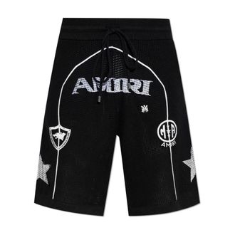 Amiri Casual Shorts, male, Black, Size: M Logo Shorts