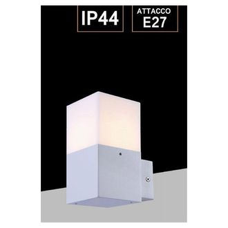 Trade Shop Trade Shop Traesio - Trade Shop - Applique A Muro Per Esterno Lampada Da Parete In Alluminio Attacco E27 Ip44 B160 - Blanco