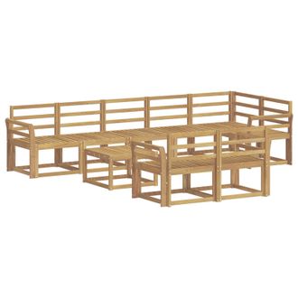 vidaXL Conjunto De Sof&aacute;s De Exterior 9 Pcs Blanco Vidaxl