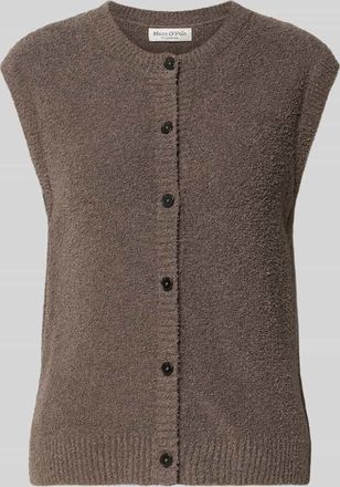 Marc O'Polo Regular Fit Weste aus Frottee in Taupe, Gr&ouml;&szlig;e XXL