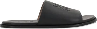 Loewe Black Leather Slides