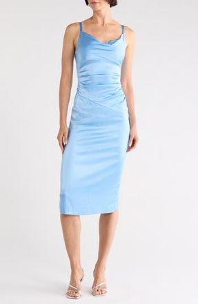 Diane Von F&uuml;rstenberg Claudia Cowl Neck Slipdress in Misty Blue at Nordstrom Rack, Size 10