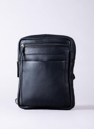 Lakeland Leather Mens Explorer Messenger Bag in Black - One Size
