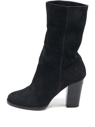Jimmy Choo London suede block-heel boots - Black