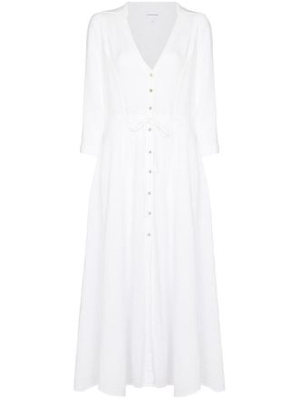 Honorine Georgia V-neck midi dress - women - Cotton - M - White