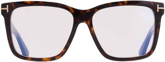 Tom Ford Blue Light Block with Gradient Brown Clip On Square Mens Eyeglasses FT6069-B 052 54
