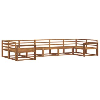vidaXL Conjunto De Sof&aacute;s De Exterior 7 Pcs Natural Vidaxl