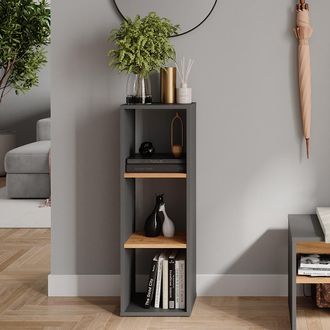 Vicco Mueble Zapatero Orlando, Antracita/roble Dorado, 30 X 90.5 Cm