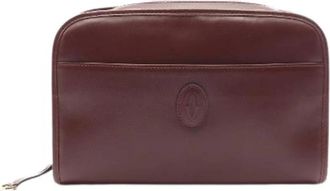 Cartier Pre-owned Must Line Leren Clutch Tas - Dames - Vintage Clutch - Rood - ONE Size - Leer - Vintage