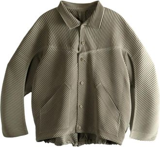 Homme Plissé Issey Miyake Giacca-camicia plissettata - Grigio