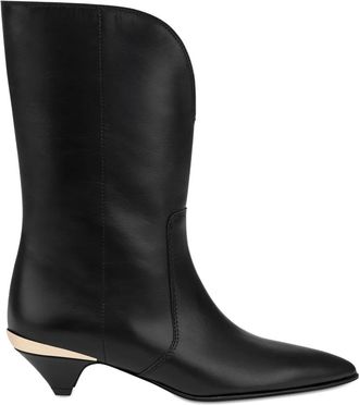Love Moschino calf leather pointed-toe boots - women - Calf Leather/Calf Leather/Calf Leather - 36 - Black