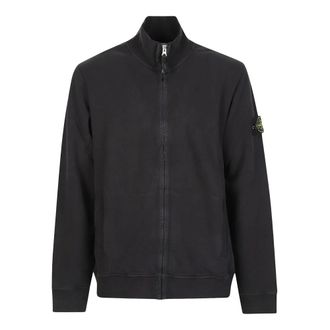 Stone Island Full Zip Sweatshirt - Heren - Vesten met rits - Zwart - L - Katoen - Hoodies & sweatvesten