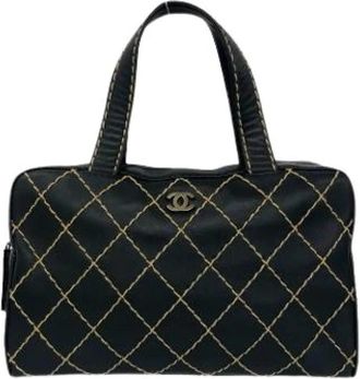 Chanel Pre-owned Boston Handbag - Dames - Vintage Handtas - Zwart - ONE Size - Vintage