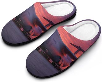 Generic C-5 Galaxy Transport Plane Us Air Force Airplane Womens Slippers Winter Warm House Shoes Indoor Outdoor Hotel Slipper