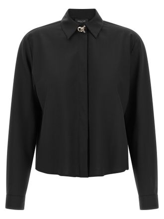 Fabiana Filippi Black Virgin Wool Womens Blouse