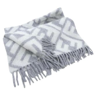 Fendi Pre-owned Wool Blanket - Dames - Pre-owned - Grijs - Maat: ONE Size Wol