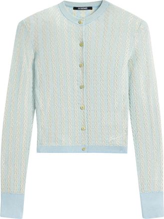 Jacquemus button-up cardigan - women - Viscose/Polyester/Elastane - 42 - Blue