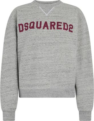 Dsquared2 D2 College sweater met ronde hals - Grijs
