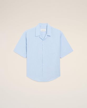 Ami Blue Cotton Short Sleeve Ami De Coeur Boxy Shirt Blue - 36 - for Men