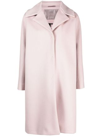 Herno single-breasted wool-blend coat - women - Polyester/Cashmere/Wool - 42 - Pink