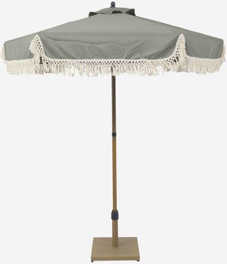 Sweeek Sombrilla Recto De Acero Con Flecos, 2m