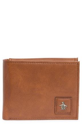 Original Penguin Leather Passcase Wallet in Tan at Nordstrom Rack